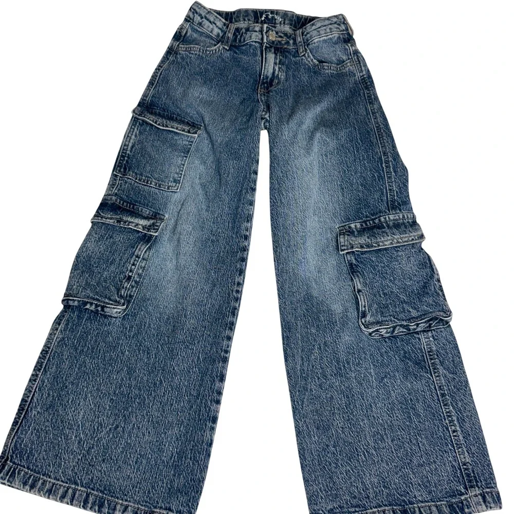 Rock & Roll Denim Top + Art Class Cargo Jeans Girls XS/10 Y2K Western Set